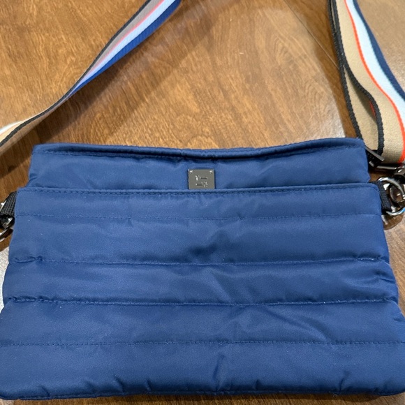 THINK ROYLN Navy Crossbody Bag with Striped Strap - Picture 1 of 5
